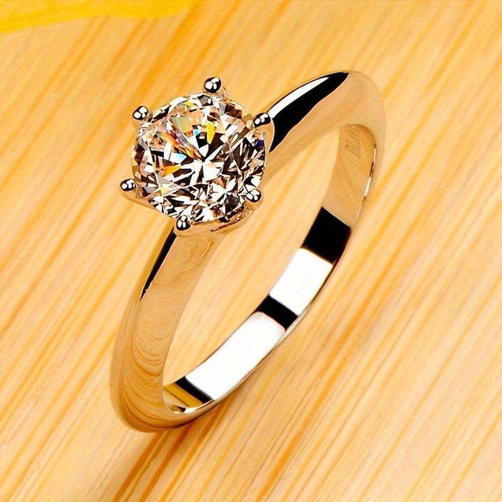 Golden Floral Multicolor Crystal Statement Ring