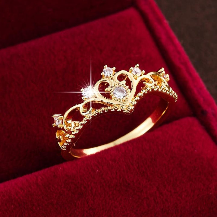 Elegant Gold Crown Designer Ring