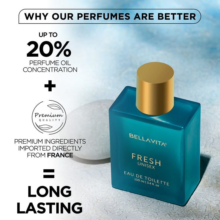 Bella Vita Fresh Unisex Eau De Toilette Perfume 100ml | Long Lasting Daily Wear Fragrance