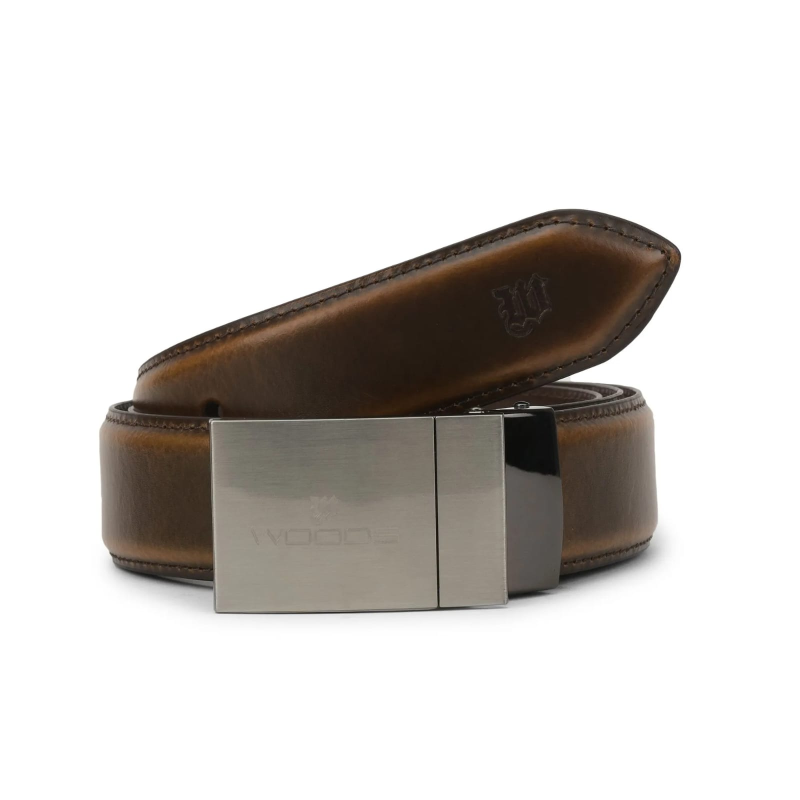 Men's Premium Brown Leather Belt with Stylish Metal Buckle | Formal & Casual Wear