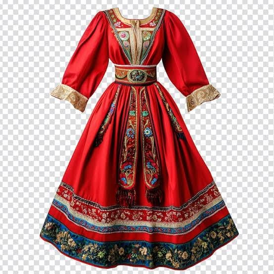 Women's Red Embroidered Ethnic Anarkali Gown | Flared Traditional Party & Festive Dress