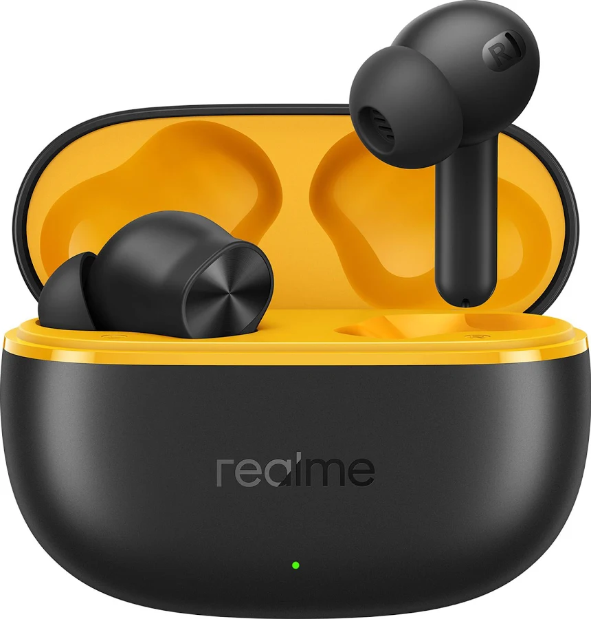 realme Buds T200 Lite True Wireless Bluetooth Earbuds with 12.4mm Dynamic Bass Driver, AI ENC, 48 Hours Playback, Bluetooth 5.4, IPX4 – Black