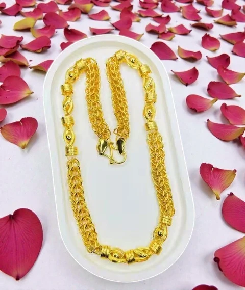 Gold Plated Designer Chain for Men & Women | Premium Fashion Necklace | Stylish Daily Wear Jewelry