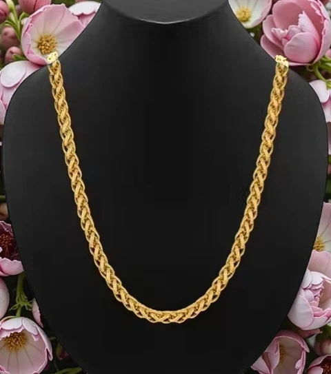 Gold Plated Designer Chain for Men & Women | Premium Fashion Necklace | Stylish Daily Wear Jewelry