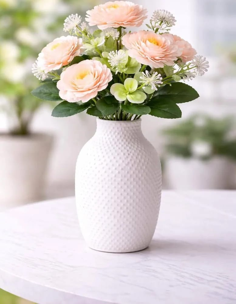 Artificial Flower Bouquet with Decorative Ceramic Pot