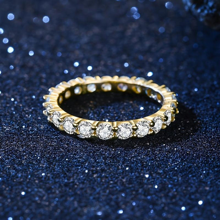 Golden Floral Crystal Desunger Ring