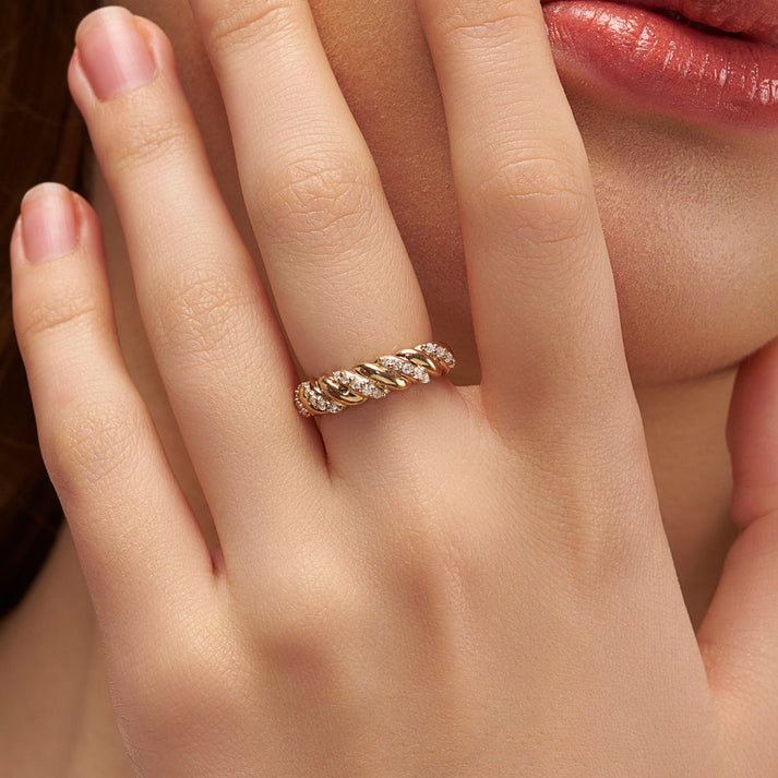 Gold plated ring womens
