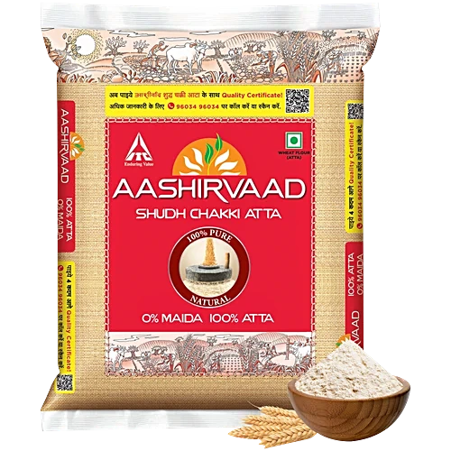 Aashirvaad Shudh Chakki Atta – 100% Whole Wheat Flour, 10 kg