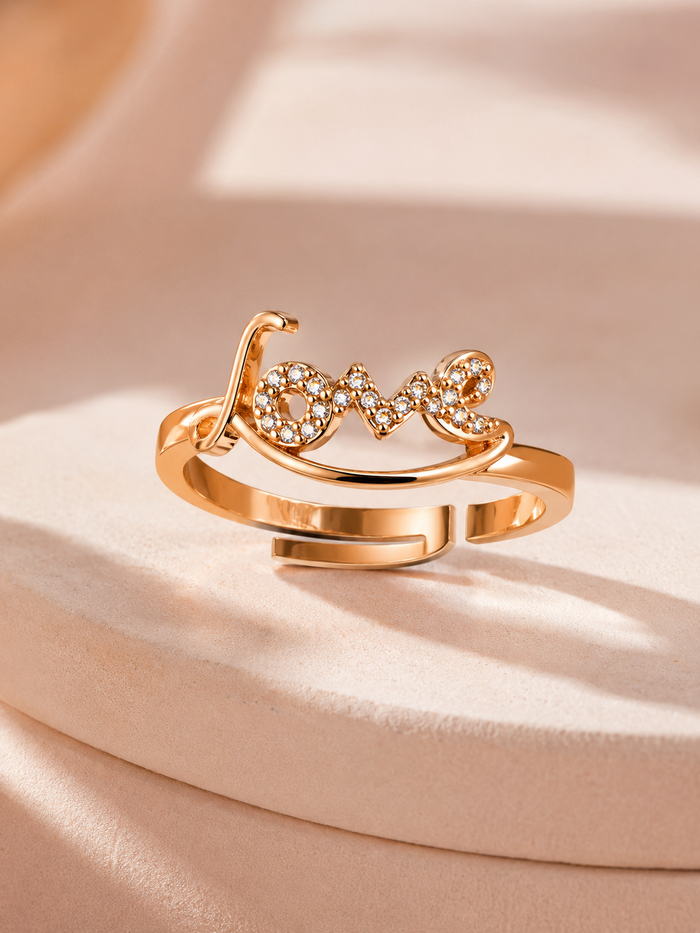 Gold plated womens ring