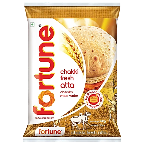 Fortune Chakki Fresh Atta (Godihittu) – 5 kg Whole Wheat Flour