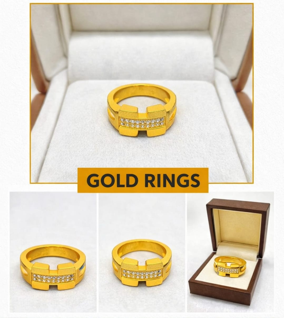 Premium and elegant gold pleated ring