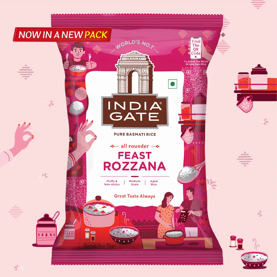 India Gate Feast Rozana Basmati Rice (Medium Grain)