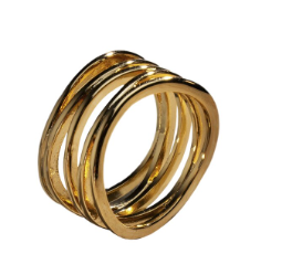 Elegant gold plating crafted ring