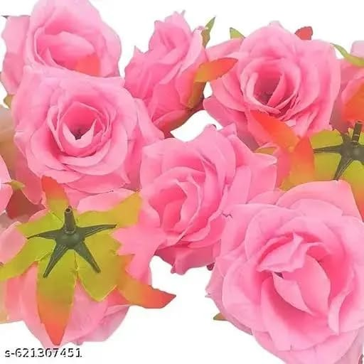 Artificial Pink Flower Bouquet with Decorative Ceramic Pot